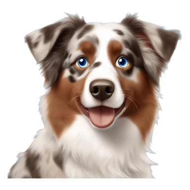 Australian Shepherd Red Merle with blue eyes sticker