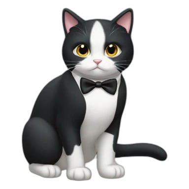 tuxedo cat wearing tuxdo sticker