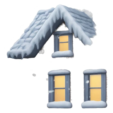 snow on top of a house sticker