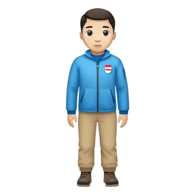 photorealistic greenland citizen standing full length sticker