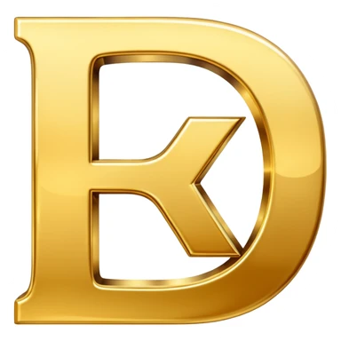 golden letter R sticker