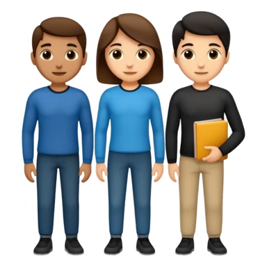 dos grupos de estudiantes cuerpo completo sticker