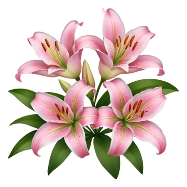 Pink lilies sticker
