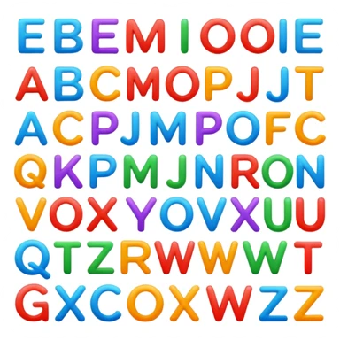 A alphabet sticker