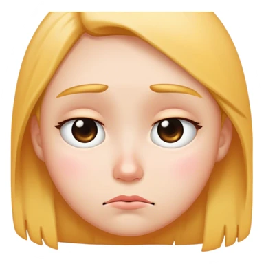 Cute sad face sticker