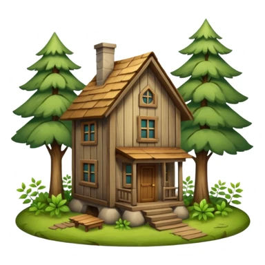 house in the middle of the woods sticker