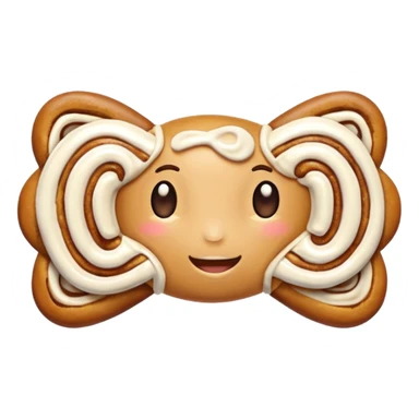 cinnamon roll bowtie sticker