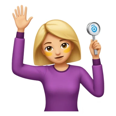 Haz un emoji mujer haciendo un dab ( la pose es un brazo levantado en diagonal estirado , el otro brazo hacia la misma dirección pero doblado a la altura de la cara ) sticker
