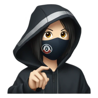 Itachi uchiwa wearing a LV hoodie  sticker