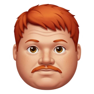 fat man with red hair sticker
