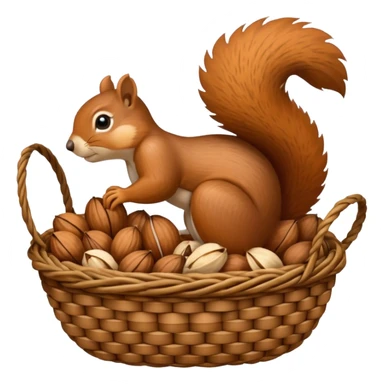 nut basket for squirrel sticker