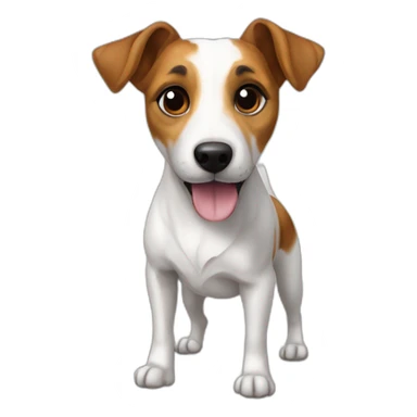 dog Jack Russell Terrier canine realistic full body sticker