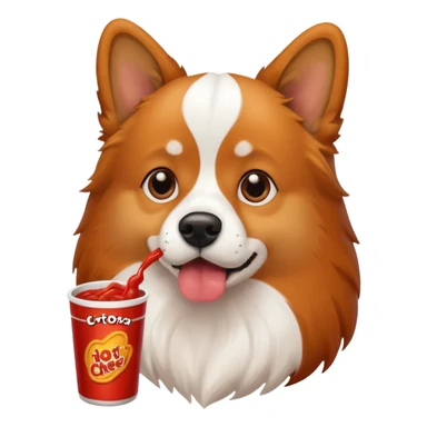 A dog watching hot Cheeto  sticker
