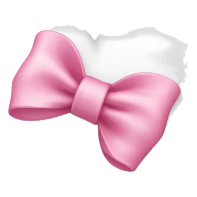 White heart with a pink bow sticker