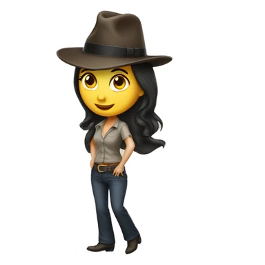 Tango dancing girl in Akubra hat sticker