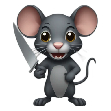 dark rat with knife sticker
