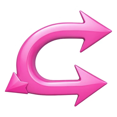 Pink curved arrow sticker
