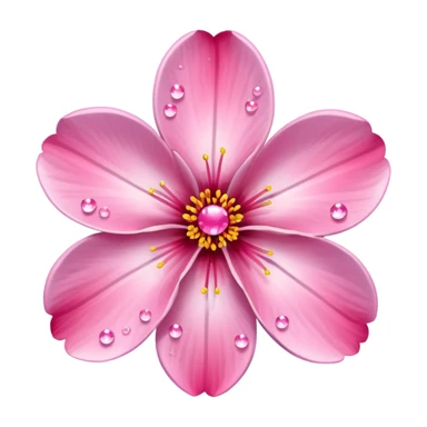 sakura flower with sparkles sticker