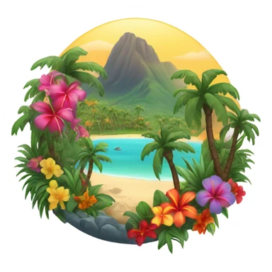 hawaiian island sticker