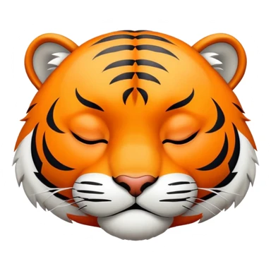 sleeping tiger face with ZZZ for Twitch emote sticker