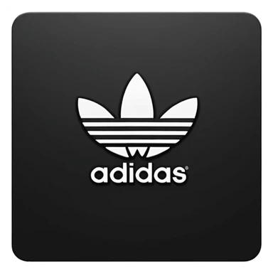 Adidas white stripes black emoji sticker