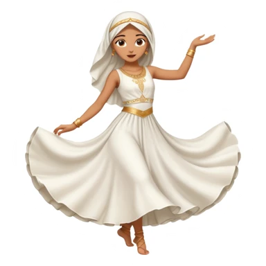 Arabic white dancer girl sticker