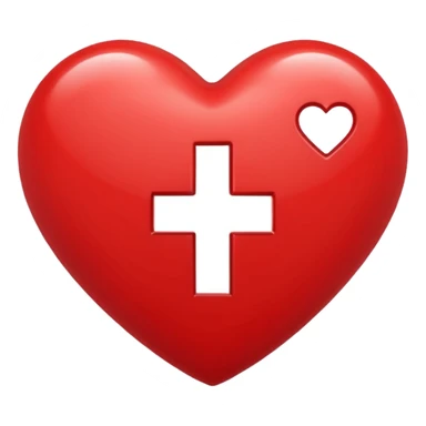 heart with plus on it sticker