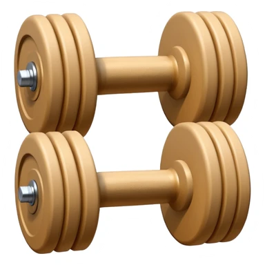 beige dumbbells sticker