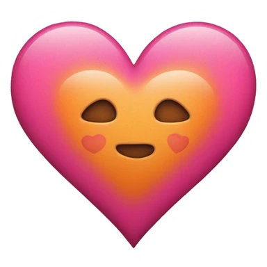 Orange pink grunge heart  sticker