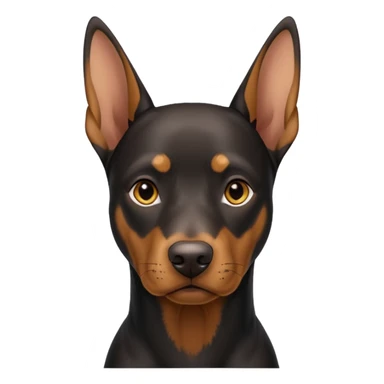 Dobermann Natural ears sticker