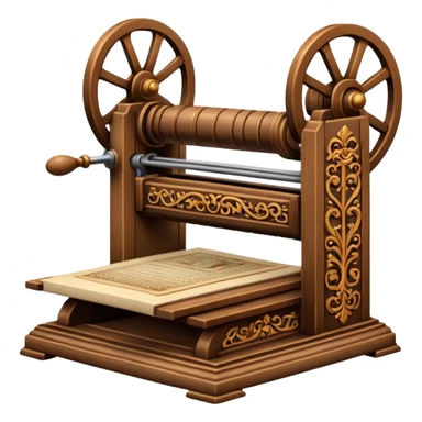 ancient printing press sticker