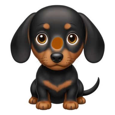 Black miniature Daschund  sticker