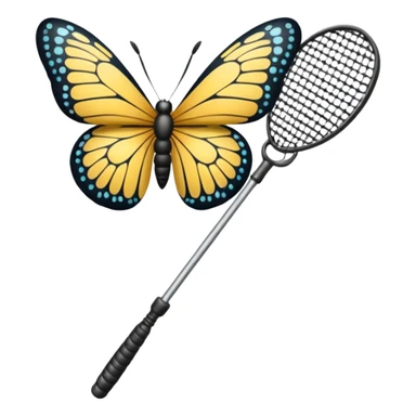 a telescopic butterfly net sticker