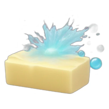 bar of soap exploding with bubbles sticker