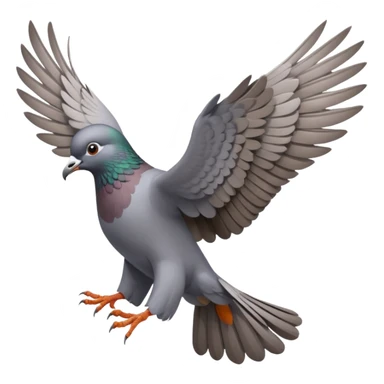 pigeon flying sticker