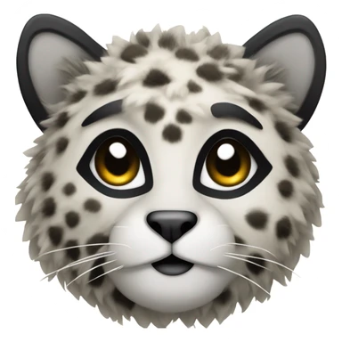 female snow leopard and roccoon hybrid sticker