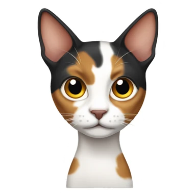 Skinny calico cat sticker