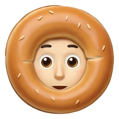 Mysterious bagel man sticker