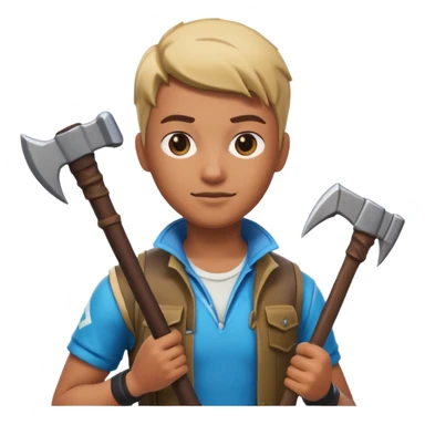 Fortnite skin holding pickaxe  sticker