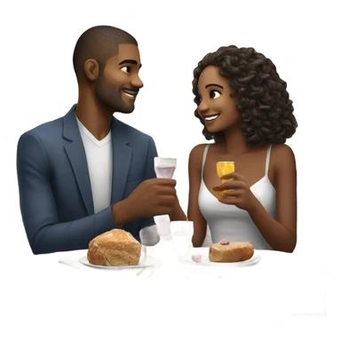 Hyper Realistic Romantic date for stunningly beautiful couple sticker