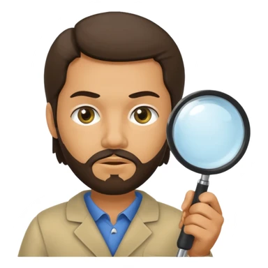 Sócrates mirando con una lupa  sticker