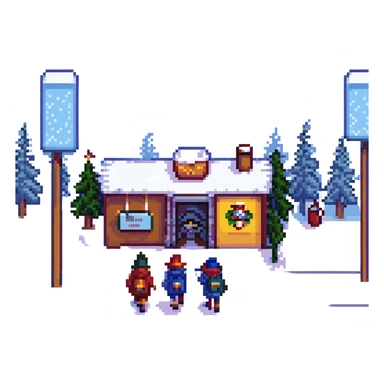 A group of school children walking to a movie theater in winter, inspired by Paddington Bear sticker