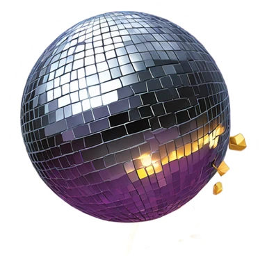 disco ball being smashed by a wrecking ball sticker