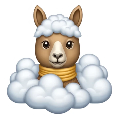 cloud patterned lama sticker