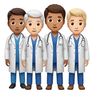 5 doctor staff all men make the differ in age sticker