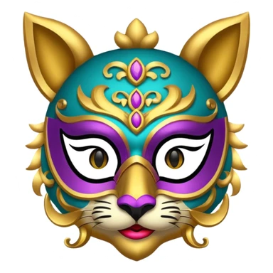 Festival themed animal Mask sticker