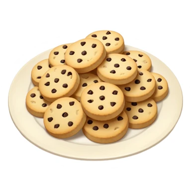 A plate of shortbread biscuits full of chocolate sticker