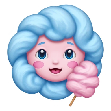 Give me cute and aesthetic cotton candy emoji sticker