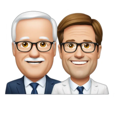 frans timmermans en mark rutte sticker