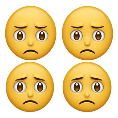 two emojis not happy stuck together no pink cheeks only two  sticker